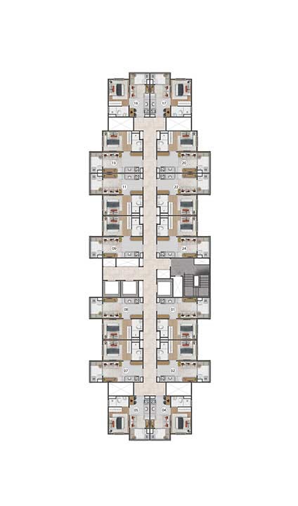 Implantação 14º ao 18º Pavimento
