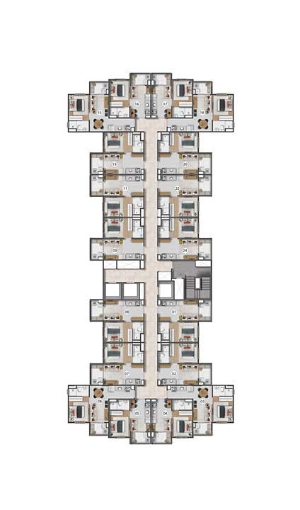 Implantação 4º ao 12º Pavimento
